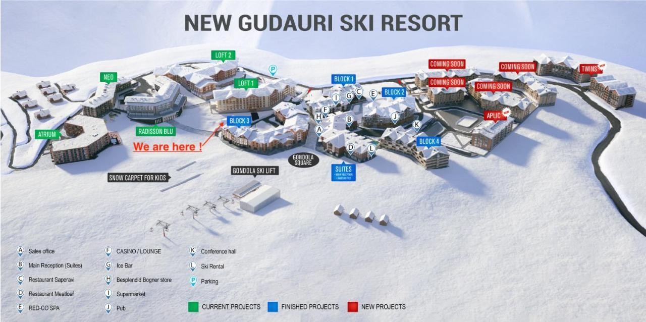 Duplex Apartment In New Gudauri Near Gondola Esterno foto